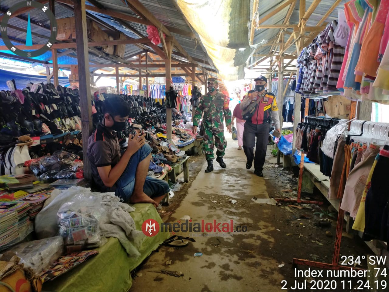 Pasar Desa Keritang Jadi Sasaran Gakplin oleh Koramil 09/Kemuning