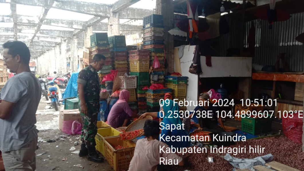 Dukung Program Ketahanan Pangan, Babinsa Koramil 04/Kuindra Cek Gudang Penampungan Cabai dan Bawang