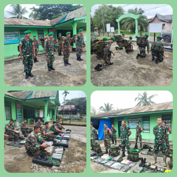 Danramil Kapten Inf Zainuar Sikumbang Gelar Protap Perlengkapan Kegiatan PAM Pemilu