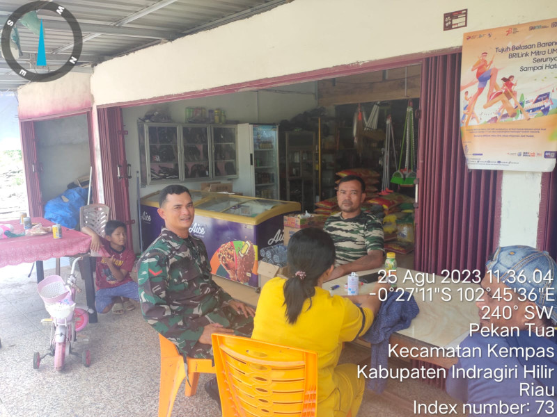 Melalui Giat Komsos Babinsa 03/Tpl Ciptakan Situasi Yang Baik Dengan Masyarakat Binaan