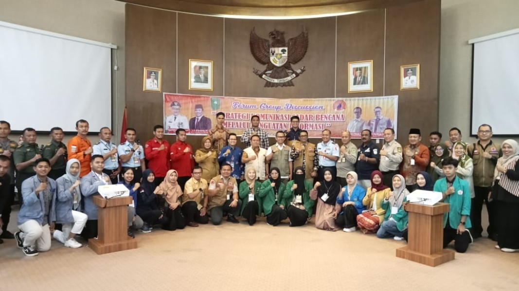 Kalaksa BPBD Bengkalis Ikuti FGD Strategi Komunikasi Sadar Bencana Penguatan Informasi