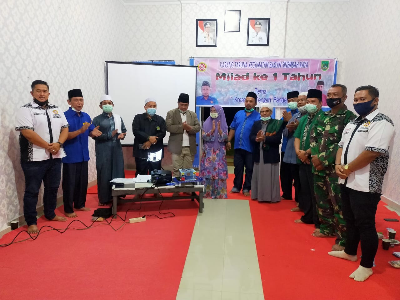 Dan SSK TMMD Hadiri Acara Syukuran Milad ke-1 Karang Taruna Kecamatan Basira