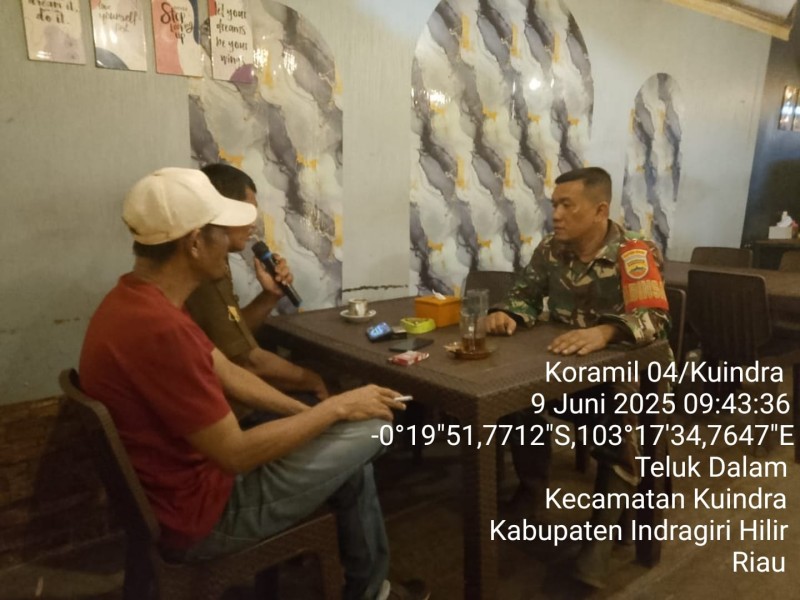 Babinsa Koramil 04/Kuindra Laksanakan Komsos Guna Mempererat Hubungan dengan Warga Binaan