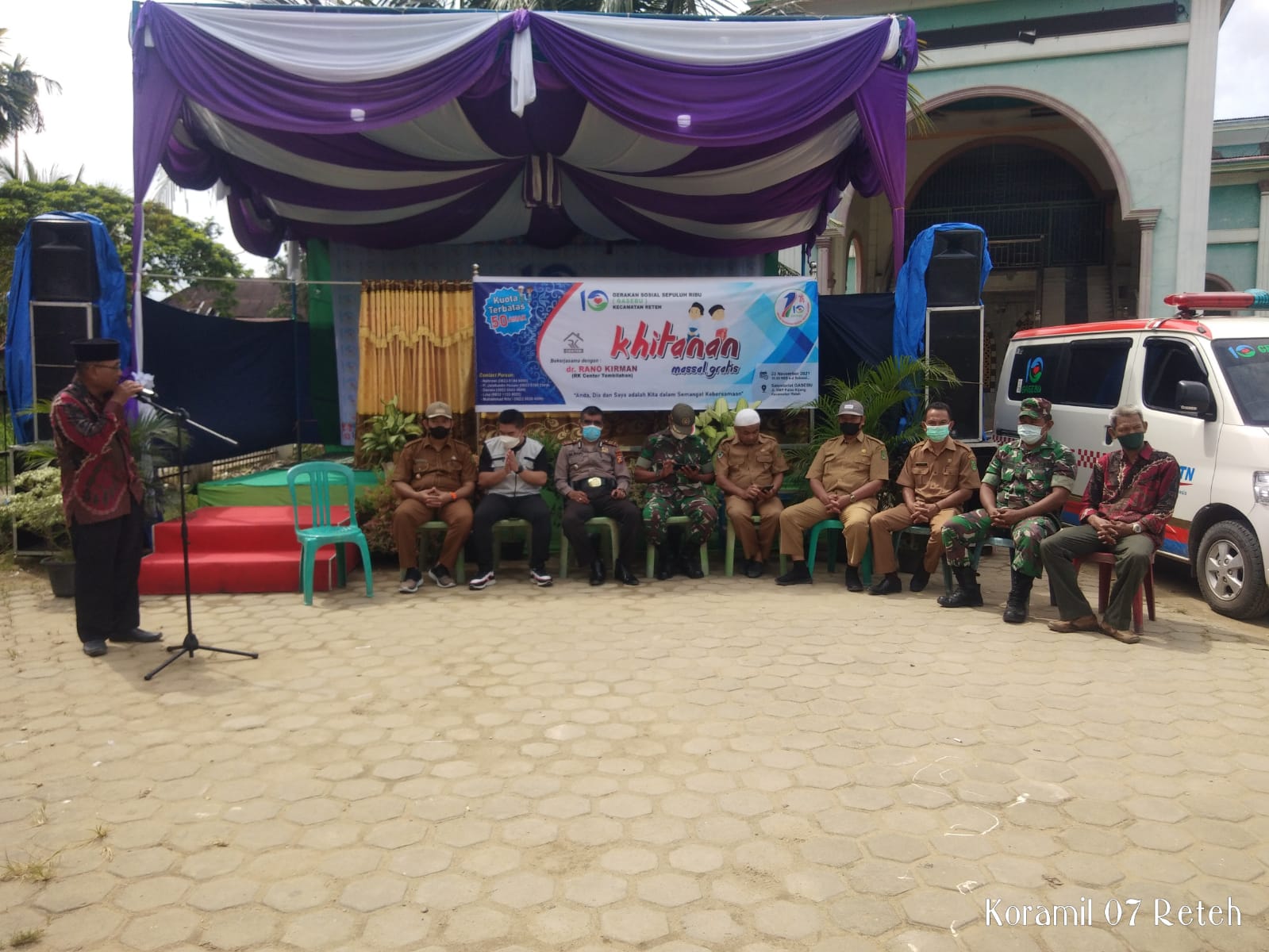 Danramil 07/Reteh Hadiri Sunat Massal di Pulau Kijang