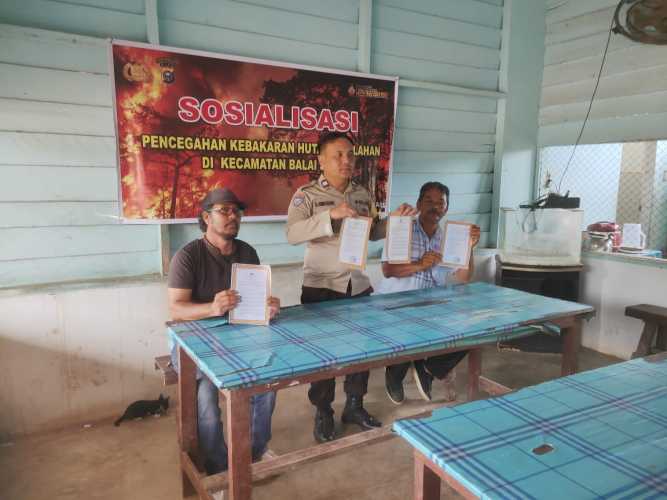 Cegah Terjadi Karhutla, Polsek Bagan Sinembah Gelar Sosialisasi Tentang Karhutla