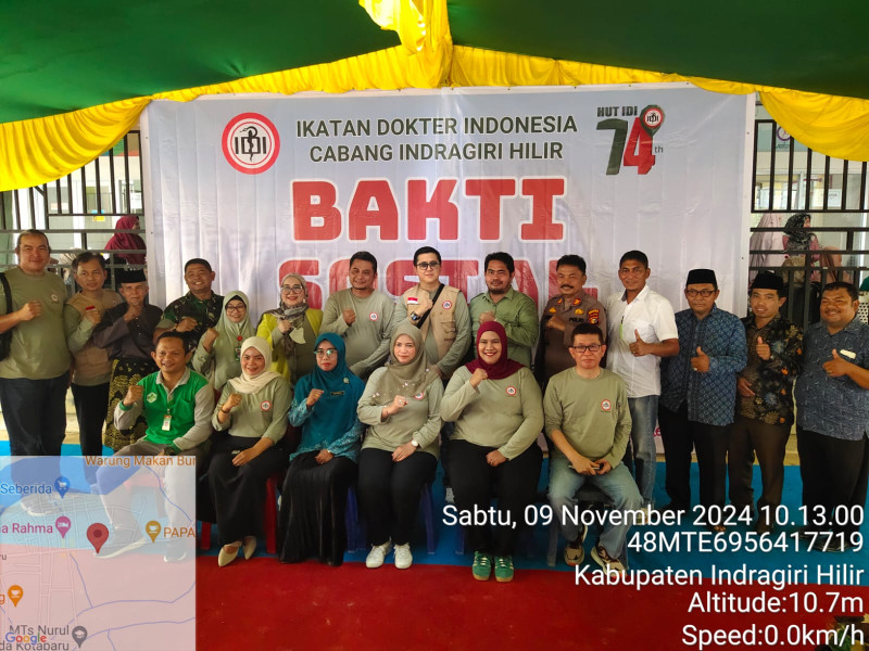 Danramil 09/Kemuning Hadiri Acara Bhakti Sosial HUT IDI ke-74