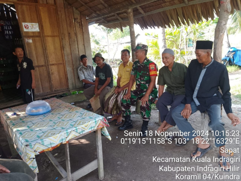 Babinsa Koramil 04/Kuindra Terus Jalankan Setiap Kegiatan di Desa Binaan