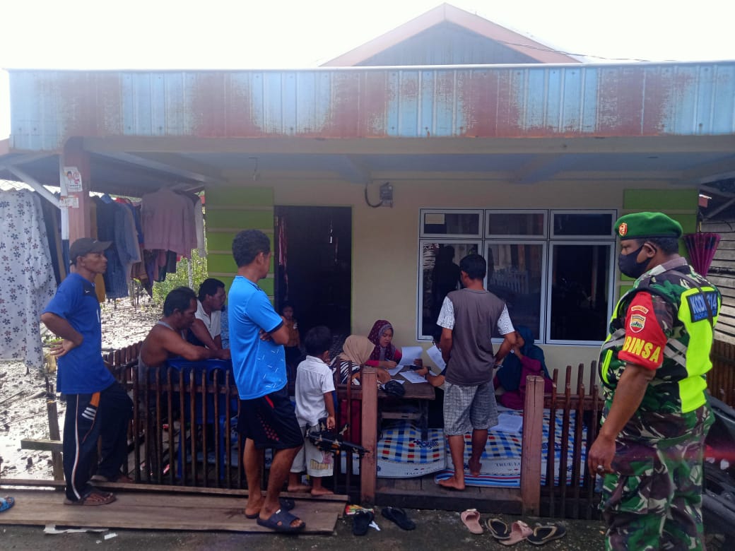 Koramil 04/Kuindra Adakan Penegakan Disiplin Protokol Kesehatan