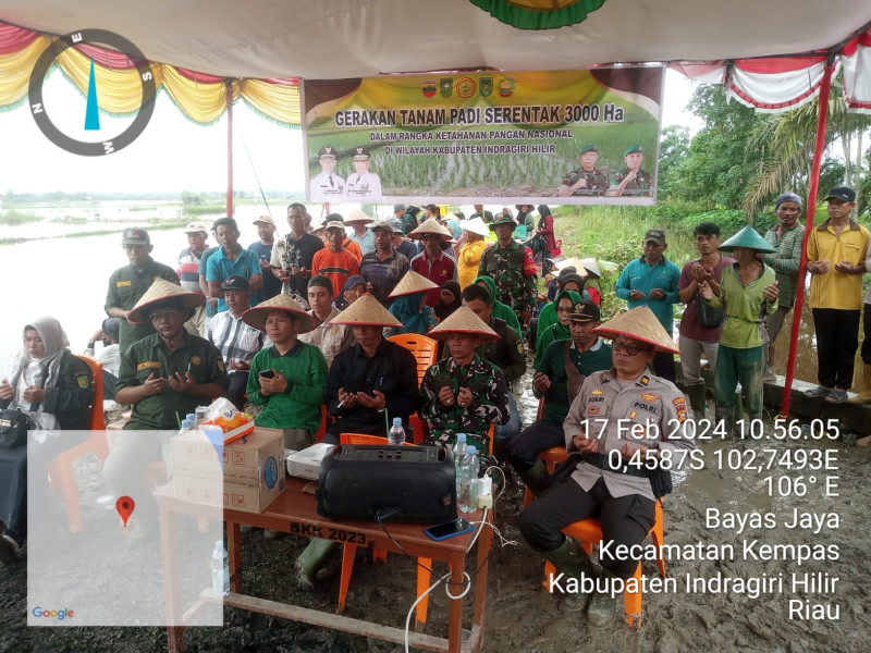 Anggota Koramil 03/Tpl Ikuti Vidcon Bersama Gubernur Riau Bahas Gerakan Tanam Padi Serentak di Binaan