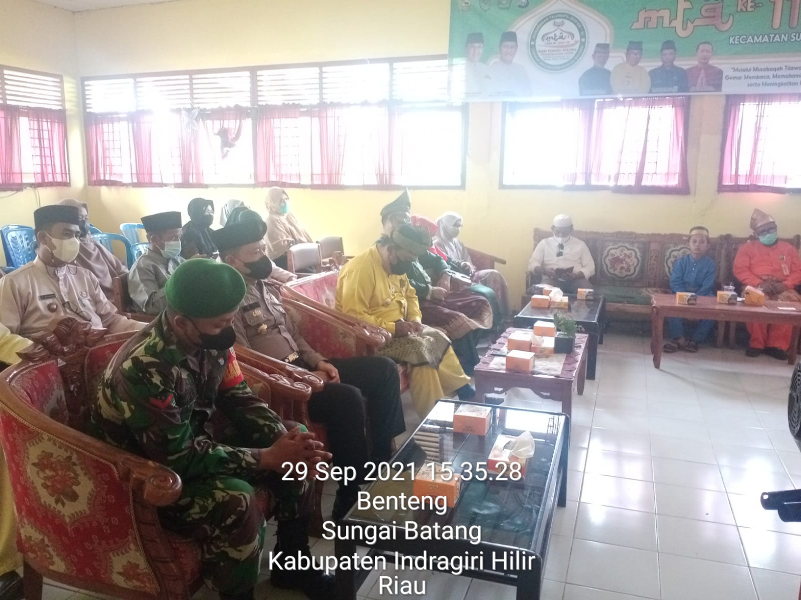 Babinsa Koramil 07/Reteh Hadiri Pelantikan Dewan Hakim dan Pembukaan MTQ Sungai Batang