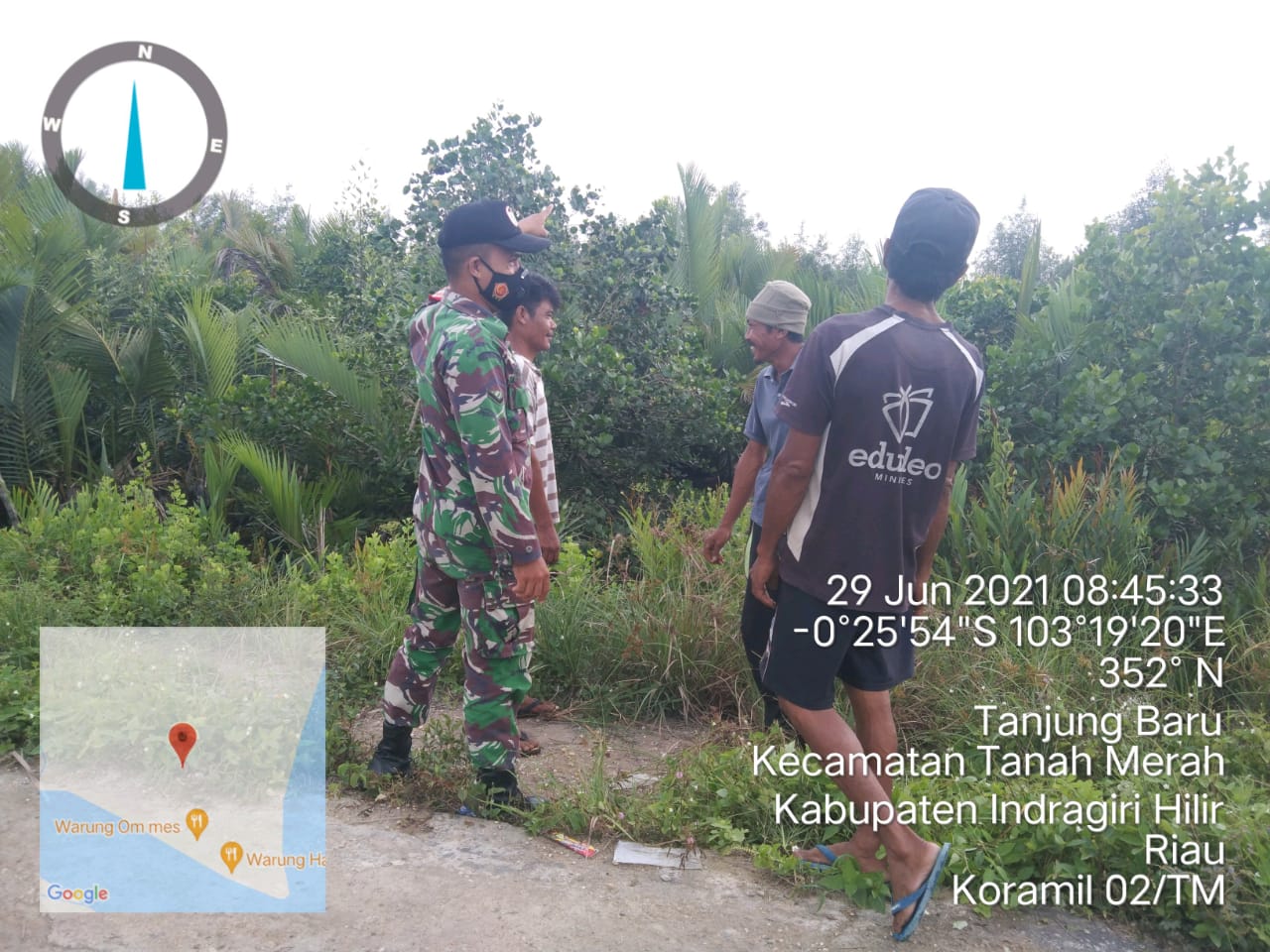 Rutin Lakukan Patroli Karhutla di Tanjung Baru, Ini Pesan Babinsa 02/Tanah Merah