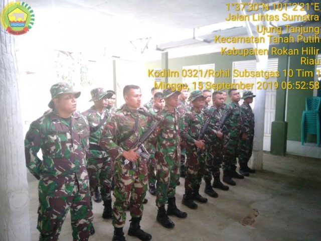 Pasukan BKO Yunif 123/RW Perkuat Pemadaman di Wilayah Koramil 02/TP