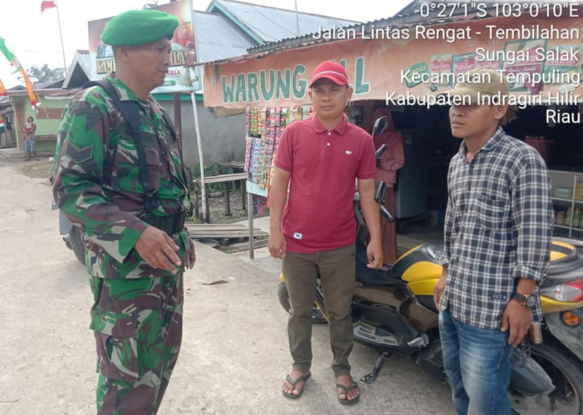 Babinsa Koramil 03/Tpl Serka Nuryadi, Sambangi Kampung Pancasila