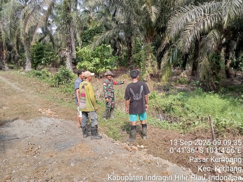 Patroli Karhutla dan Tapal Batas di Desa Pasar Kembang Berjalan Aman