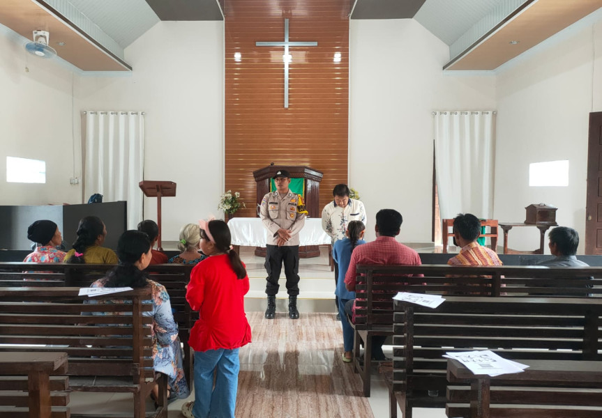 Polsek Kempas Ajak Masyarakat Jaga Kerukunan Wujudkan Pilkada Damai