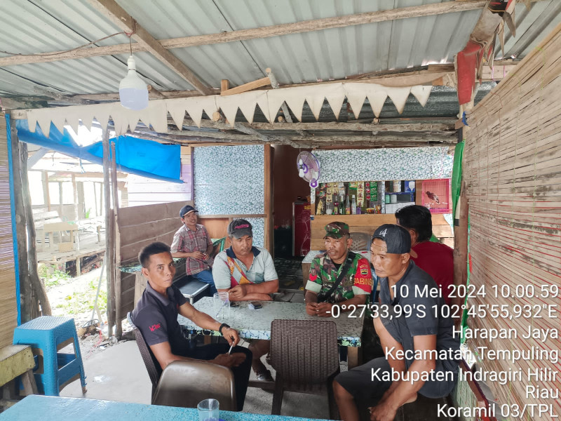 Komsos Babinsa 03/Tpl Berikan Dampak Positif Bagi Masyarakat di Wilayah Binaan