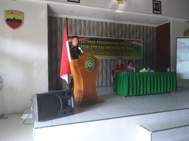 Songsong Pemilu 2019, Kodim 0314/Inhil  Gelar Latihan Pengamanan