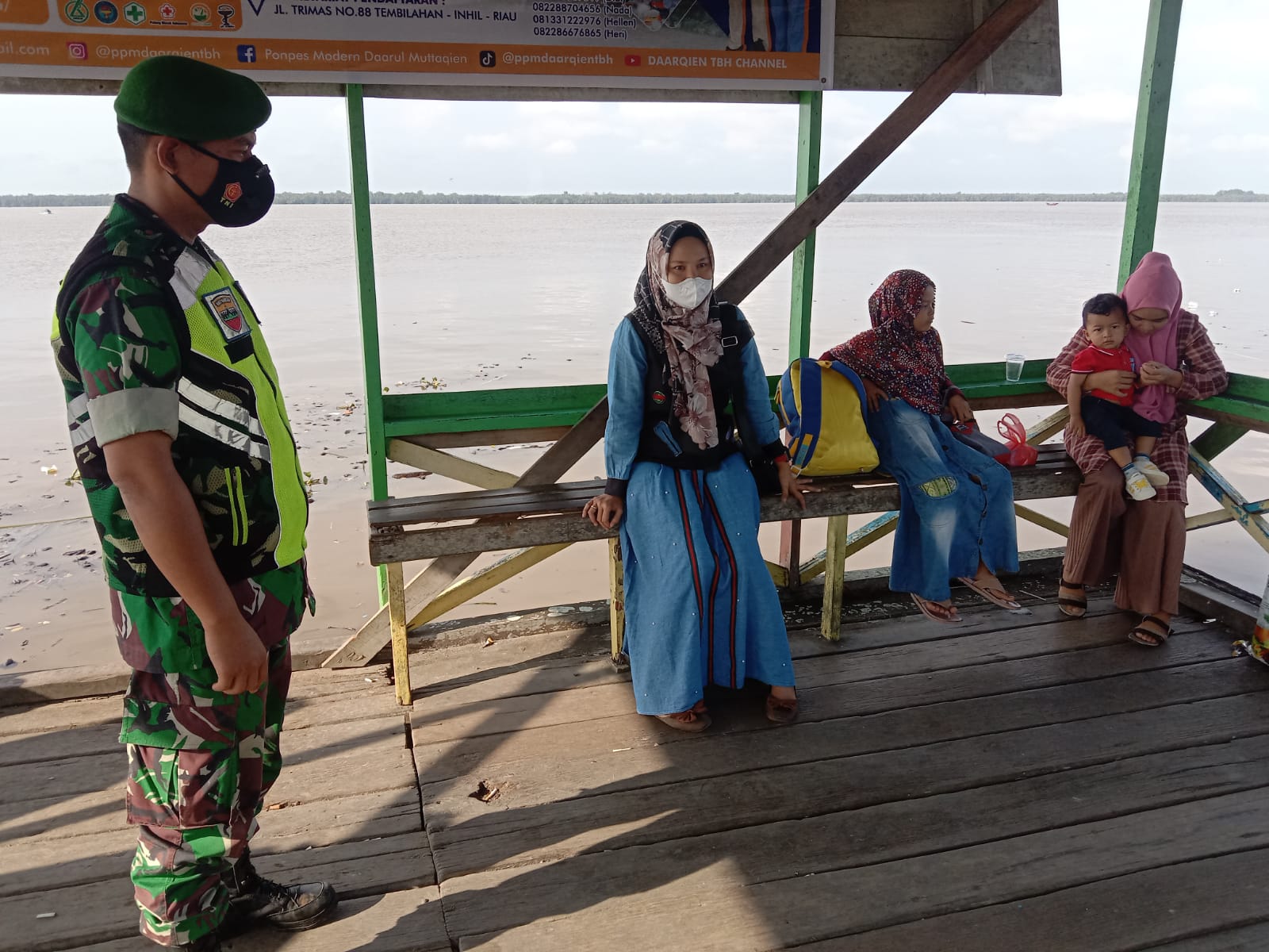 Untuk Penegakan Disiplin, Koramil 04/Kuindra Lakukan Protokol Kesehatan