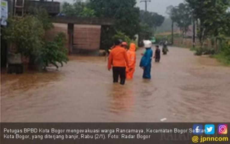 Banjir Terjang Rancamaya Bogor, Puluhan Rumah Terendam