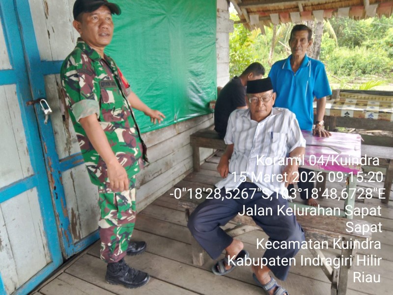 Babinsa Koramil 04/Kuindra, Komsos Ini Wujudkan Rasa Aman dan Nyaman bagi Masyarakat