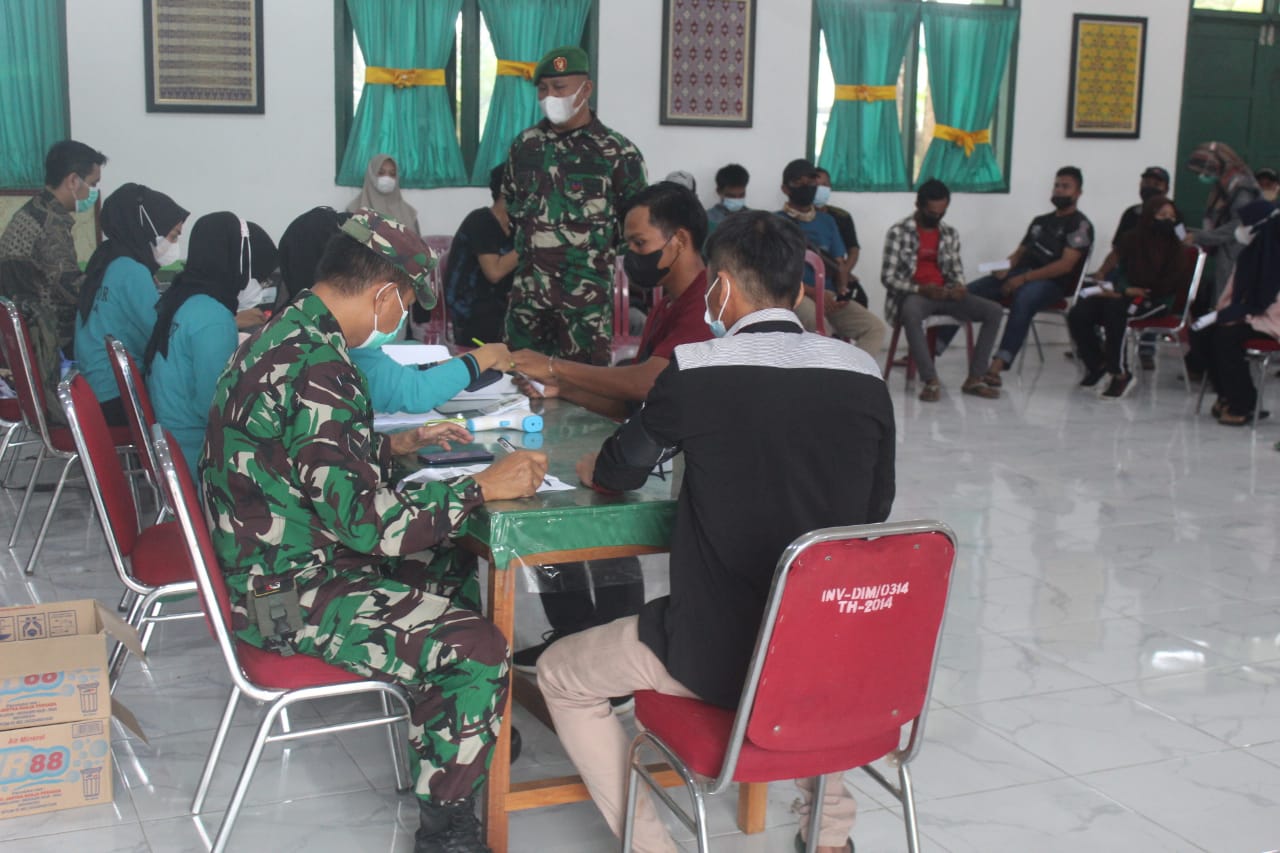 Kodim 0314/Inhil Selenggarakan Vaksinasi Dosis II untuk Masyarakat Umum