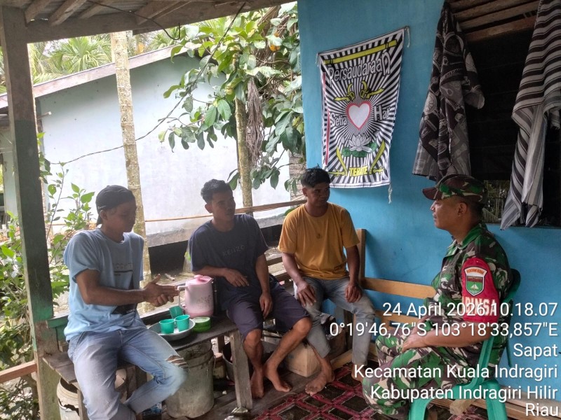 Komsos Jumat Pagi di Kampung Pancasila Sapat, Serda Ali B. Harahap: Amalkan Pancasila Lewat Silaturahmi