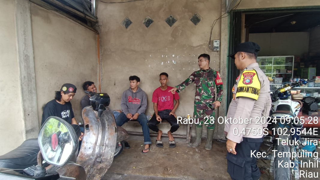 Babinsa Koramil 03/Tempuling Terus Serukan Pilkada Damai