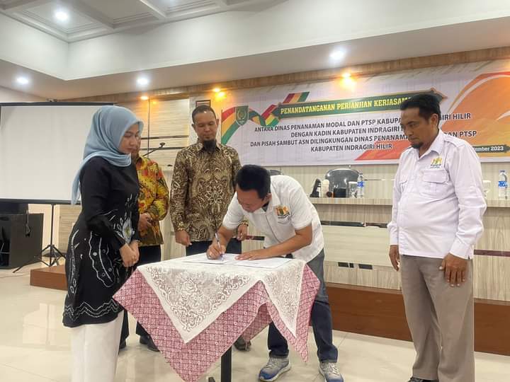 Pengembangan Usaha Mikro, DPMPTSP Inhil MoU Bersama Kadin Inhil