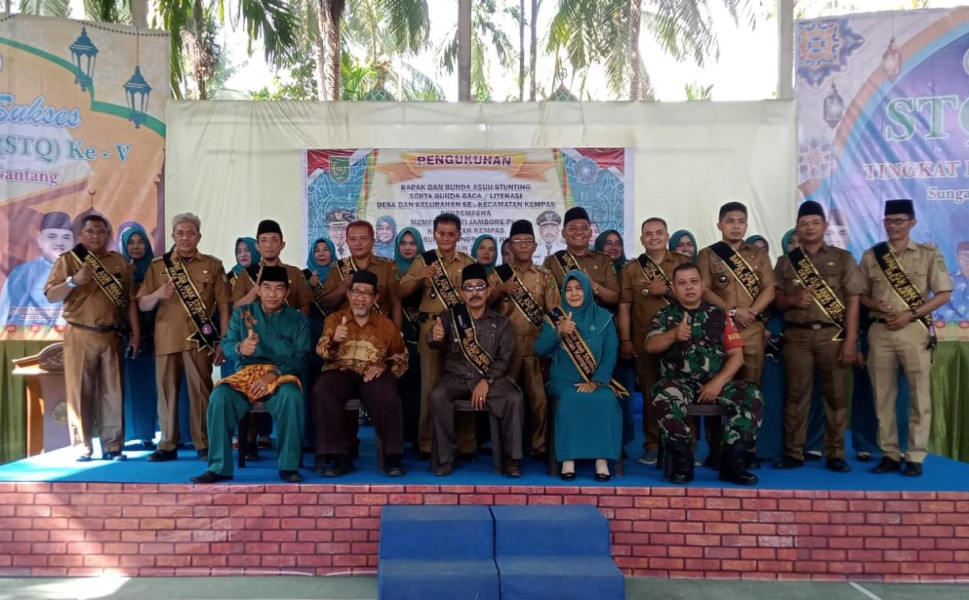 Babinsa 03/Tpl Hadiri Pengukuhan Bapak dan Bunda Asuh Stunting Serta Bunda Baca/Literasi Desa dan Kelurahan Se-Kecamatan Kempas