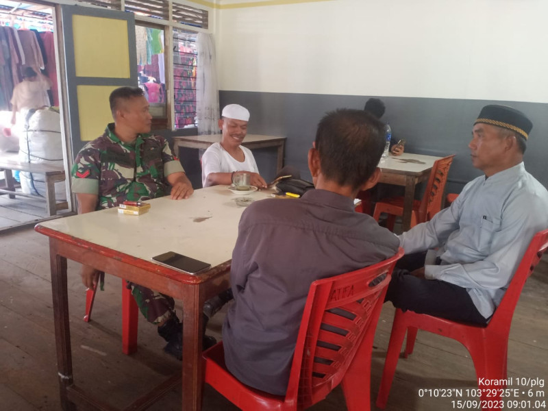 Dengan Maraknya Pencurian, Koramil 10/Pelangiran Himbau Warga Untuk Tetap Waspada