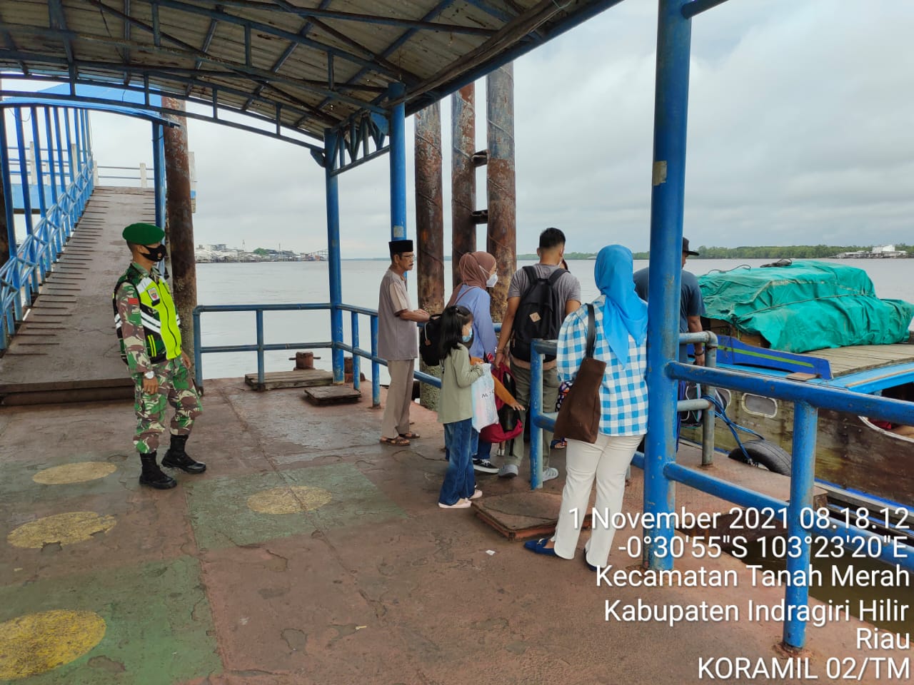 Penegakan Protokol Kesehatan Jadi Rutinitas Koramil 02/Tanah Merah dan Satgas