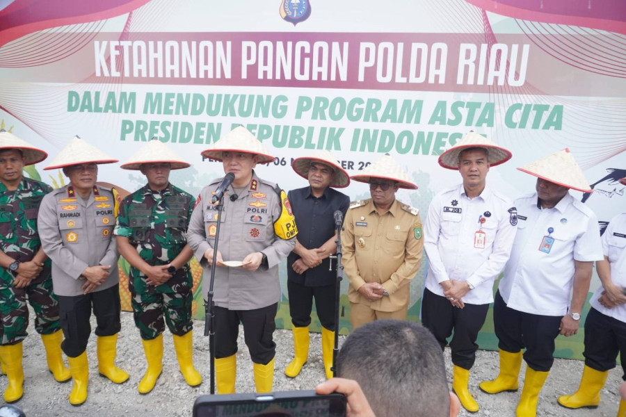 Pj Bupati Kampar Hambali Hadiri Kick Off Ketahanan Pangan Bersama Polda Riau
