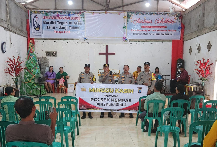 Pesan Kapolsek Kempas melalui Minggu Kasih, Terima Kasih Sukseskan Pemilu 2024