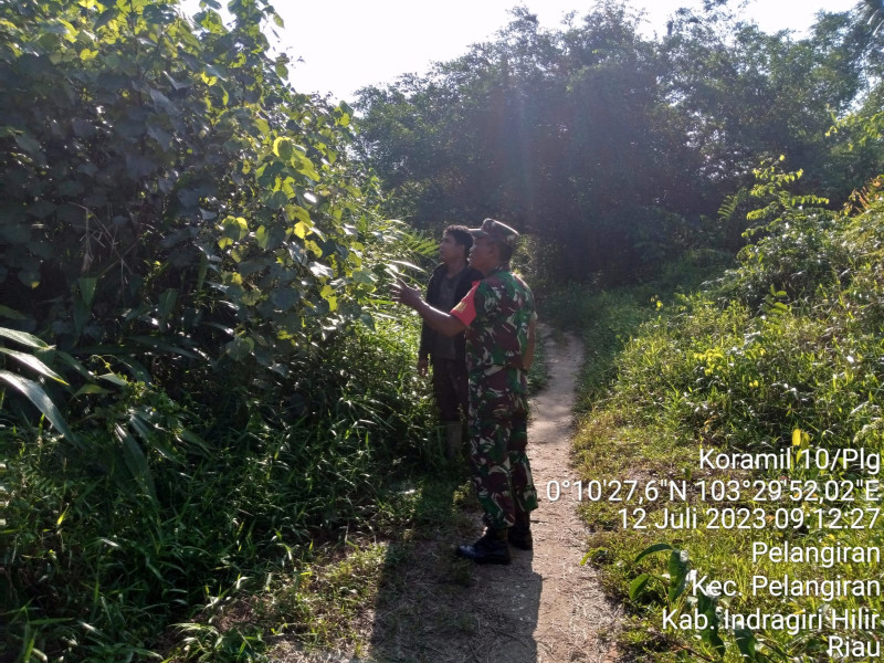 Babinsa Koramil 10/Pelangiran Terus Lakukan Patroli Demi Kenyamanan di Lingkungan