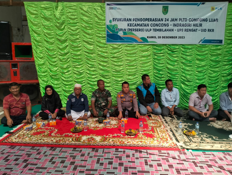 Danramil 04/Kdr Hadiri Syukuran Pengoperasian 24 Jam PLTD Concong Luar