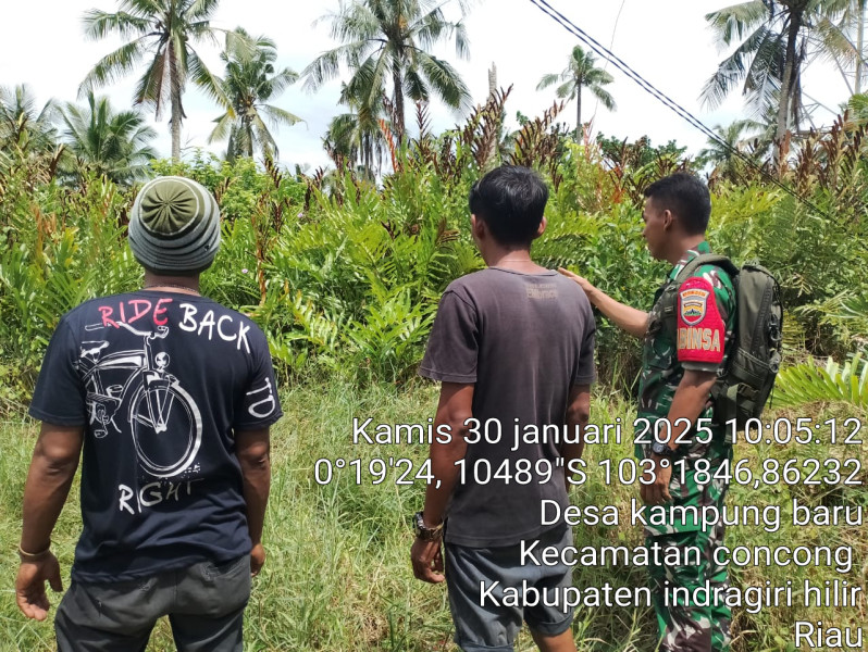 Babinsa Kampung Baru dan Masyarakat Berkolaborasi dalam Pencegahan Karlahut