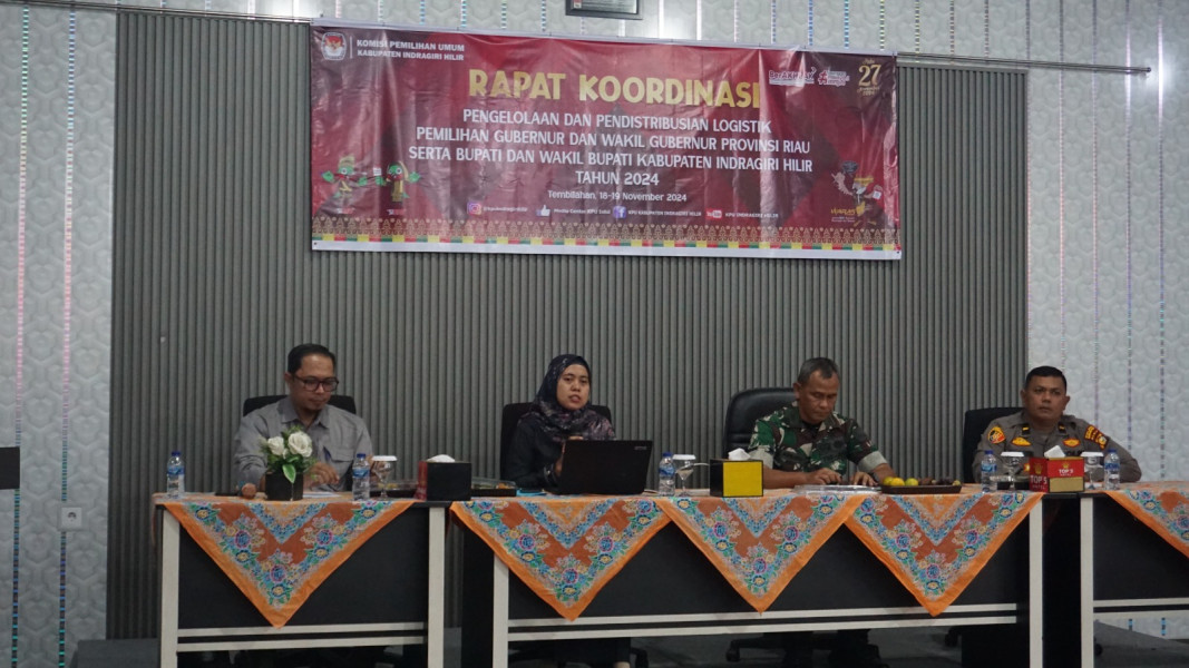 Bawaslu Inhil dan Jajaran Akan Lakukan Pengawasan Distribusi Logistik Hingga ke TPS