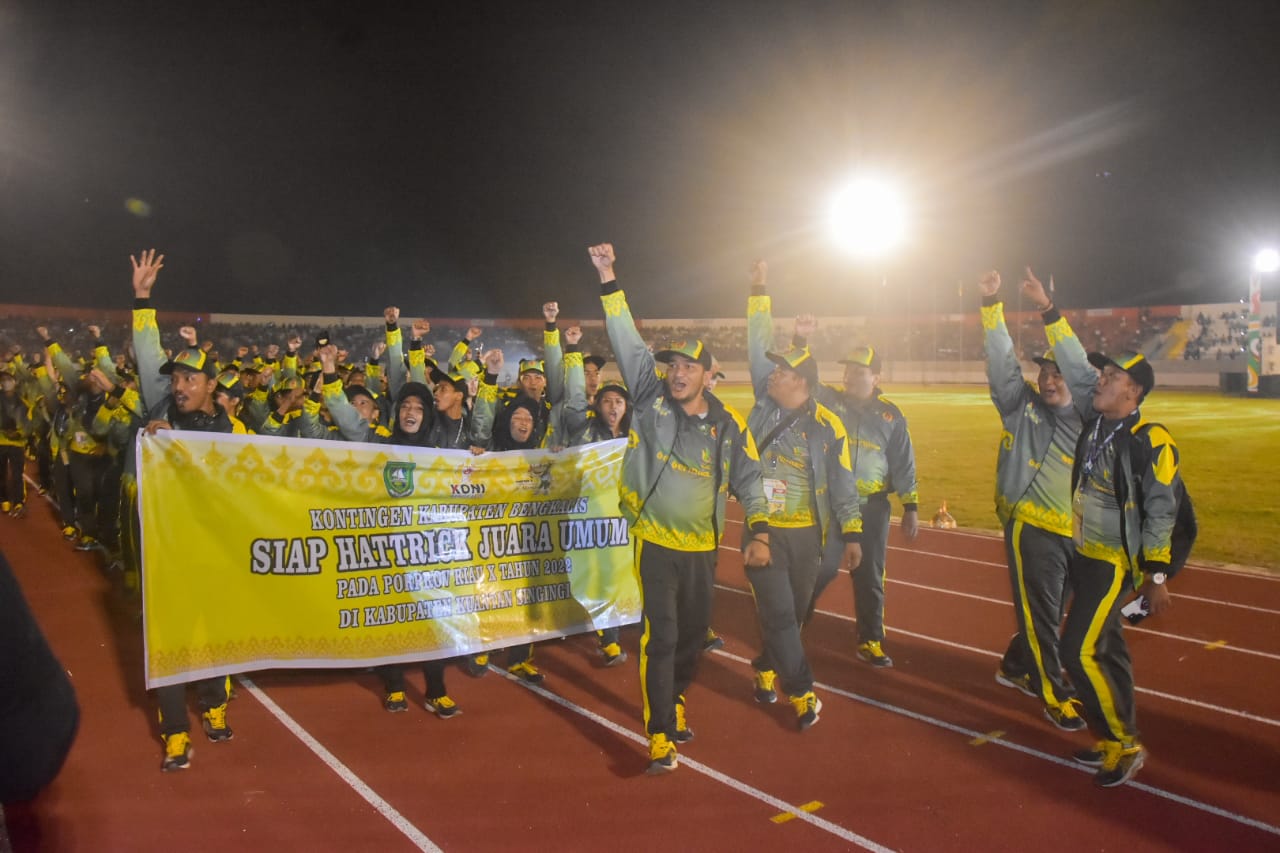 Porprov X Riau Resmi Dibuka, Kontingen Bengkalis Tekad Pertahankan Juara Umum