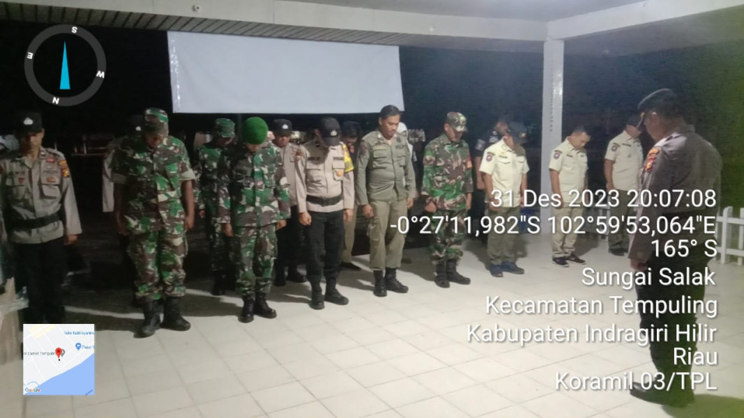 Pastikan Berjalan Aman Dan Lancar Babinsa Koramil 03/Tpl Siaga Dalam Pengamanan Tahun Baru 2024