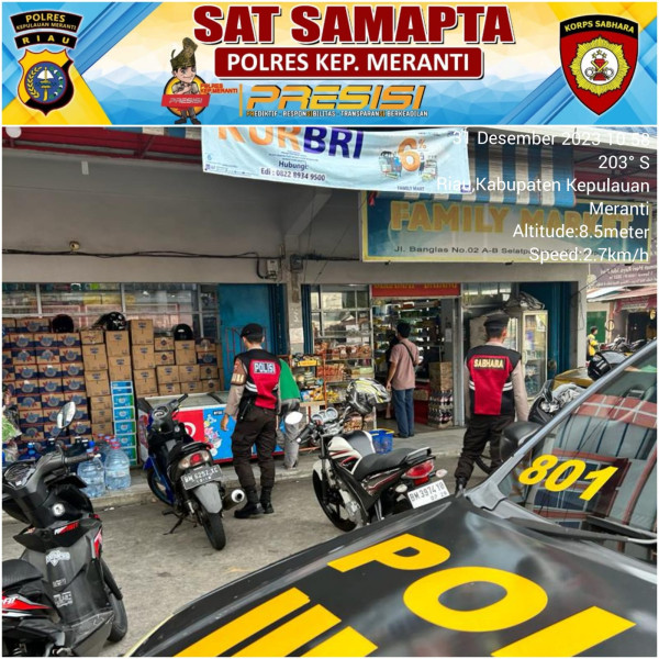 Samapta Polres Meranti Melaksanakan Patroli Cooling System