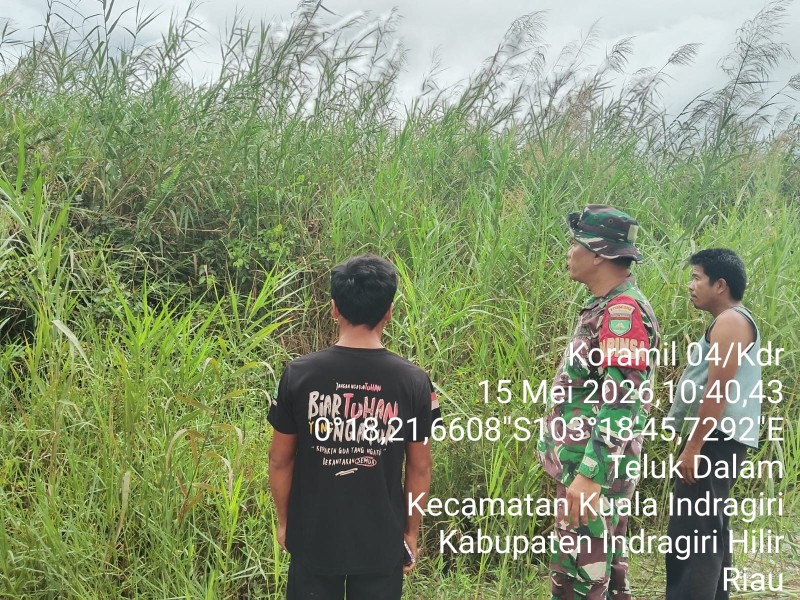 Tapal Batas Teluk Dalam Aman: Titik Api Nihil, Babinsa Dan Warga Siaga Bersama