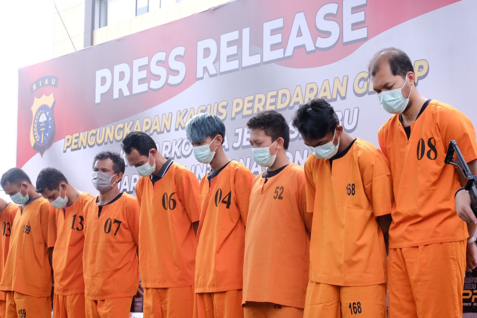 Ini Kronologis Penangkapan 11 Orang Tersangka Penyeludupan 80 Kg Sabu yang Diungkap Polda Riau