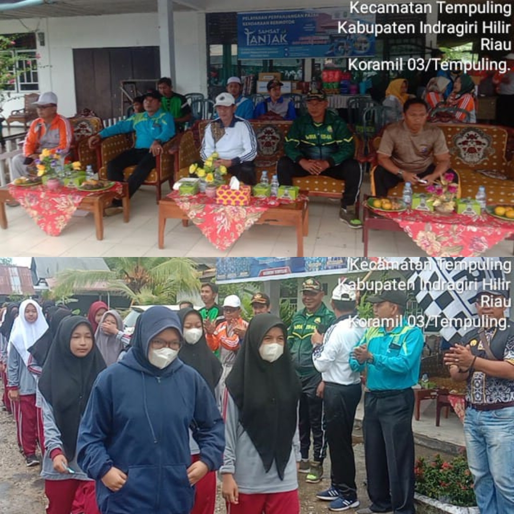 Babinsa 03/Tpl Dan Warga Masyarakat Antuasias Ikuti Gerak Jalan Santai Dalam Rangka Hut Korpri Ke-51