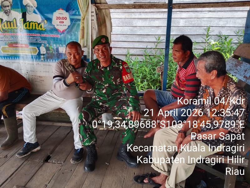 Babinsa Koramil 04/Kuindra Rawat Persaudaraan di Kampung Pancasila, Serda Erwin: Komsos Amalkan Nilai Luhur Bangsa
