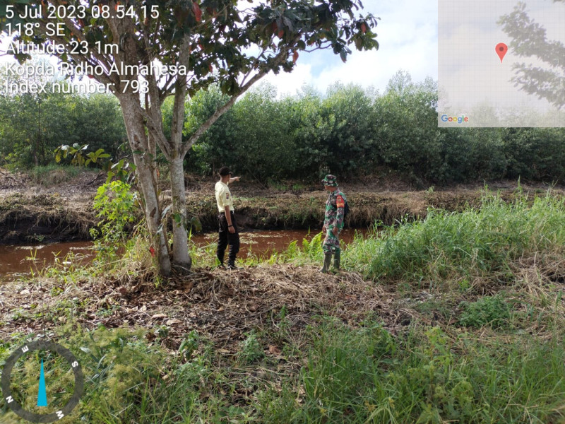 Kopdar Ridho Almahesa Pantau Situasi Karhutla di Wilayah Koramil 05/GAS