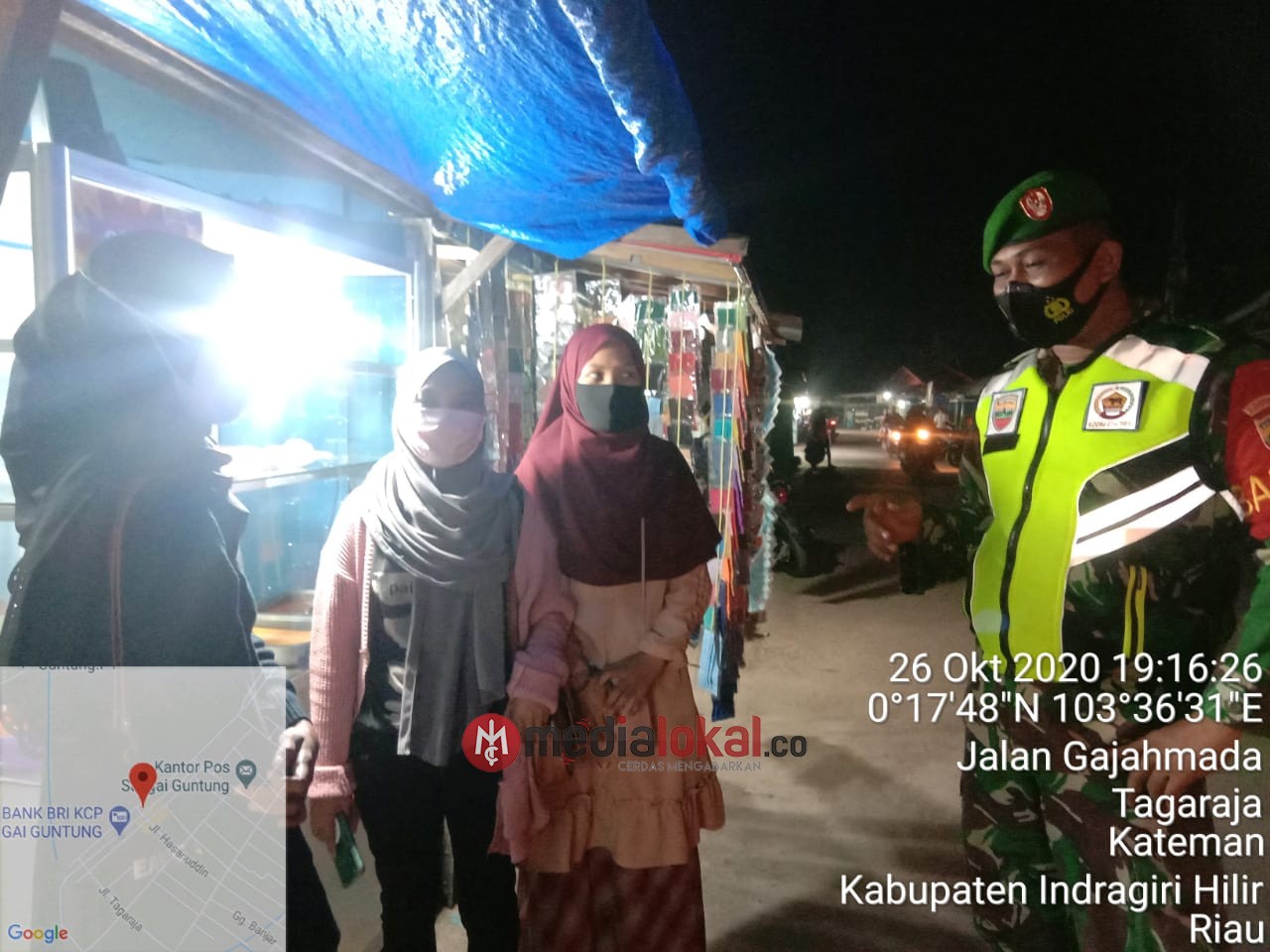 Kopda Al Alim Koramil 06/Kateman Sosialisasikan Protkes di Sungai Guntung