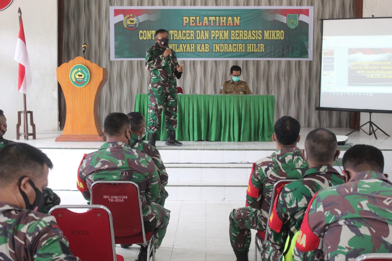 Kodim 0314/Inhil Gelar Pelatihan Contact Tracer dan PPKM Basis Mikro