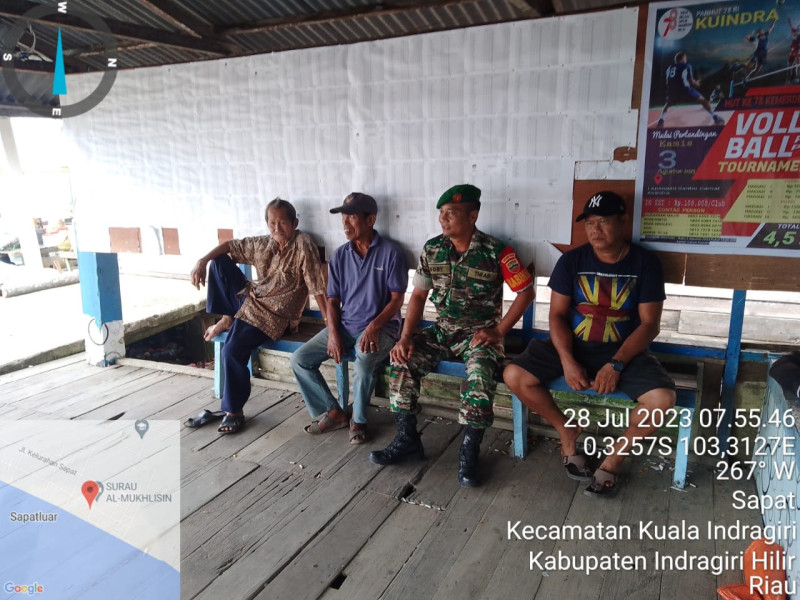 Saling Tolong Menolong dan Bertoleransi Antar Sesama Babinsa Koramil 04/Kuindra dan Warga