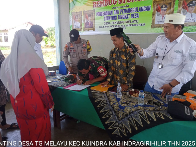 MUSRENBANGDES Desa Tanjung Melayu, Babinsa Koramil 04/Kuindra: Mari Membangun Desa yang Maju dan Sejahtera