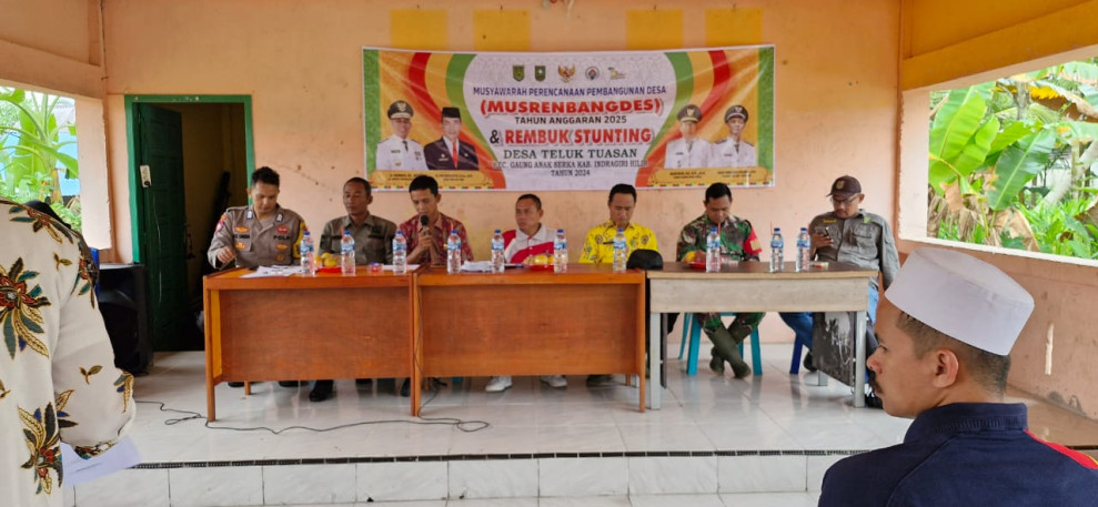 Dukung Pembangunan Desa Babinsa Koramil 05/Gas Hadiri Musrenbang Desa Teluk Tuasan